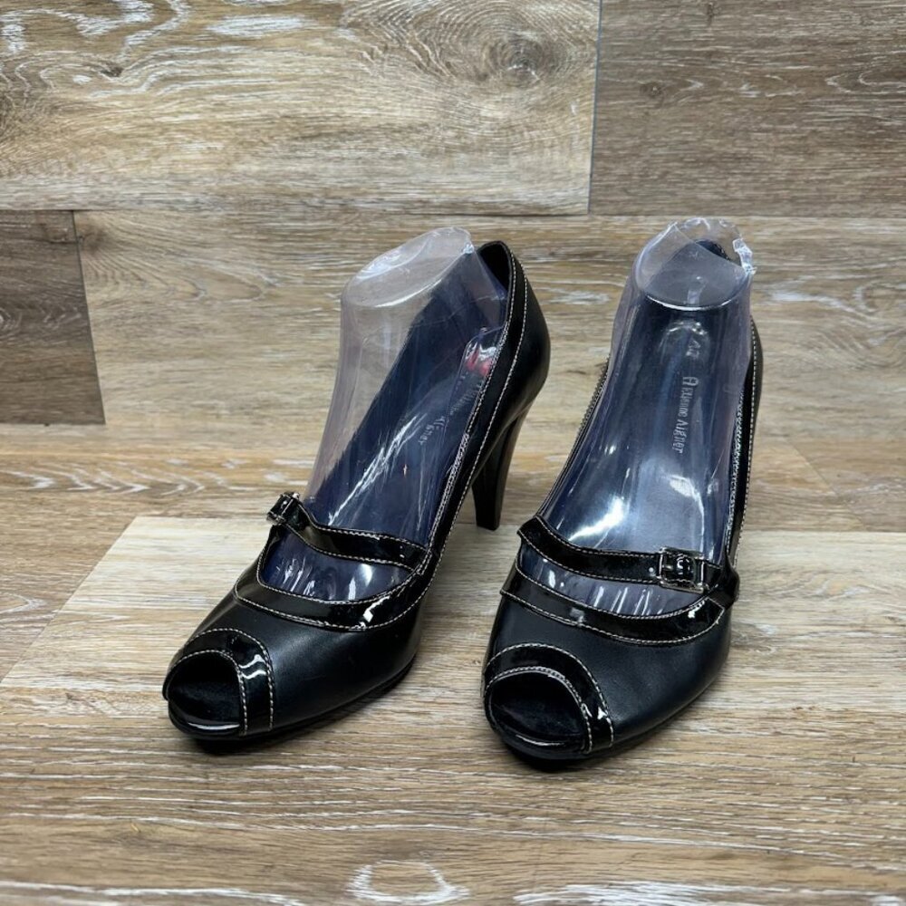 Etienne Aigner Cynthia Black Mary Jane Pumps Women's Size 10